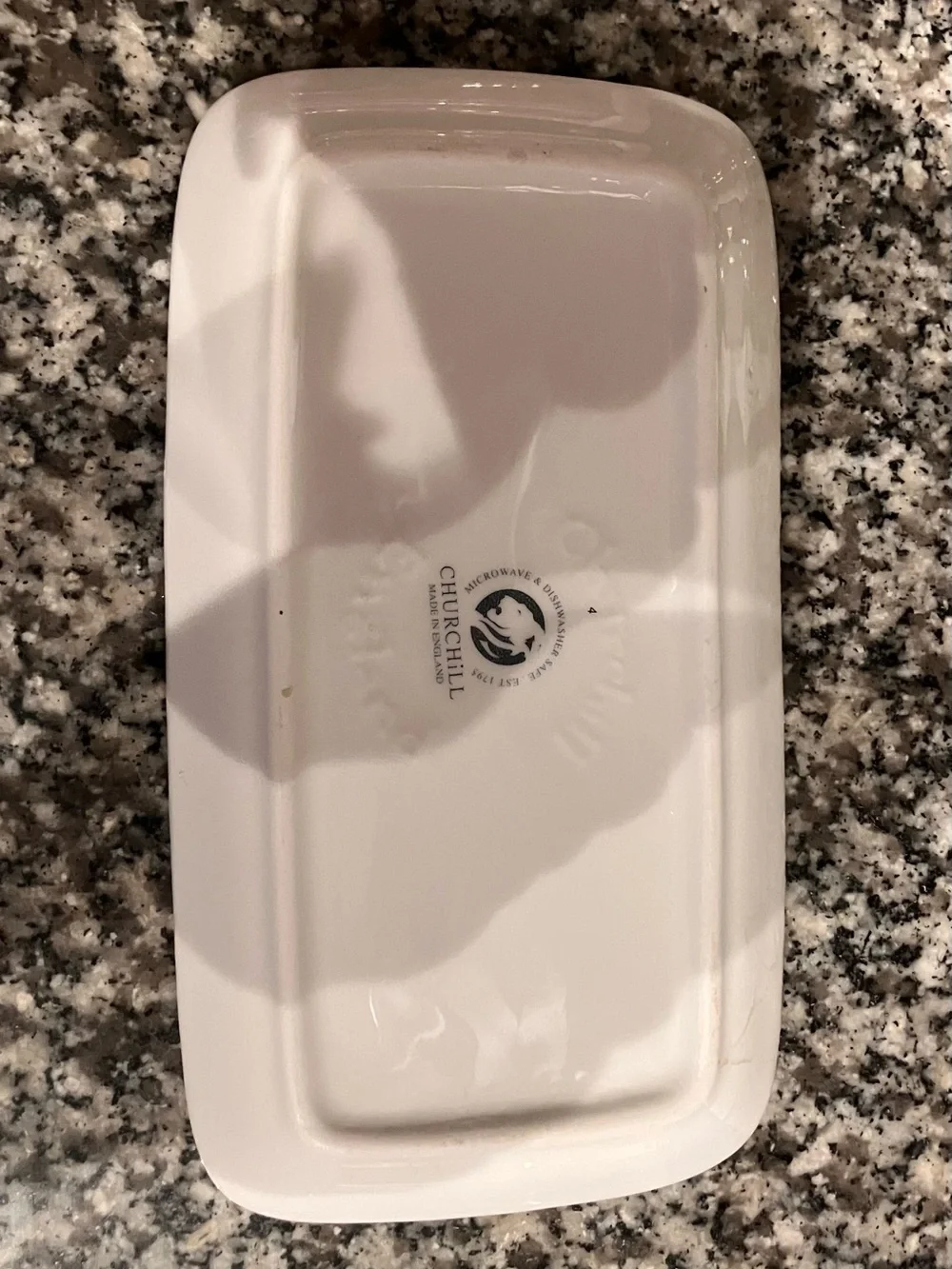 Church Hill Vintage England Rosa Willow Ceramic Butter Dish